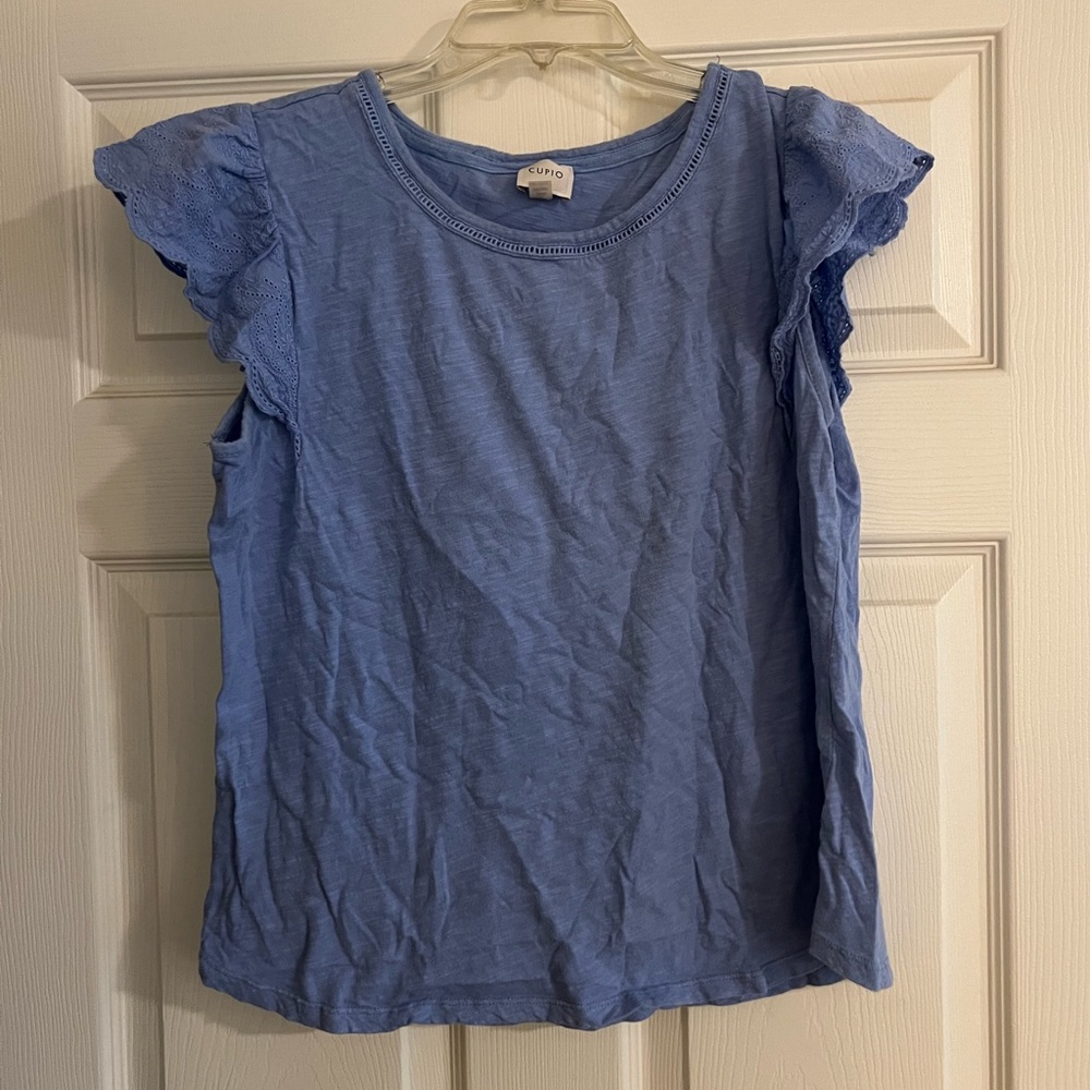 3/$10 Embellished Ruffle Sleeve Tshirt